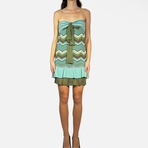 Missoni Chevron Print Strapless Mini Dress Size 2